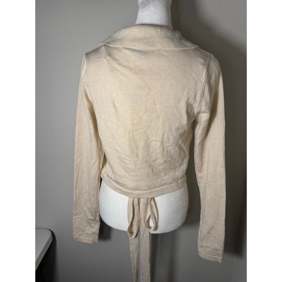 NWT WINDSOR Ballet Core Style Wrap Crop Cardigan Size M - Picture 4 of 6